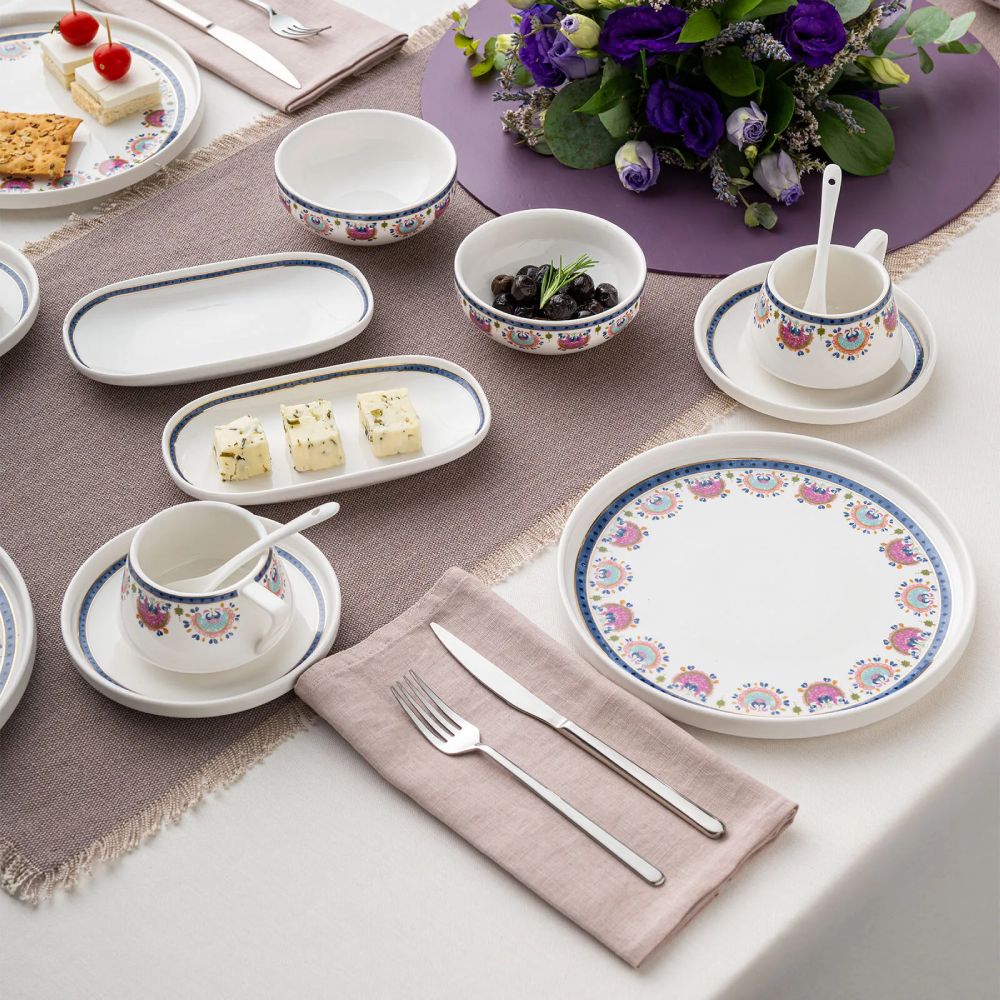 Səhər yeməyi dəsti Emsan Ethnic Pink 32 parça — Ev texnikası, Bakı (3)