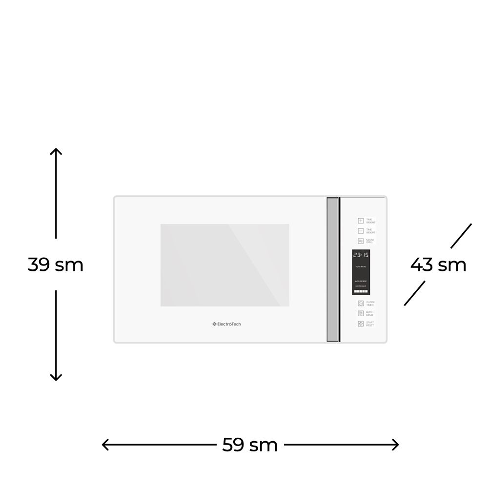 Mikrodalğalı soba Electrotech MW ET555-T3 White — Mətbəx texnikası, Bakı (2)