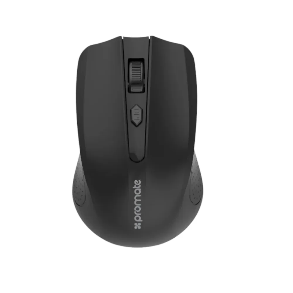 Simsiz kompüter sıçanı Promate 2.4GHz Ergonomic Optical, Black (CLIX-8) — Keyboards & Mice