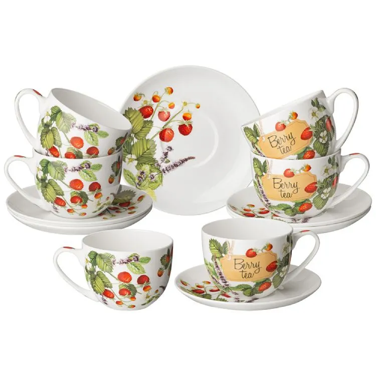 Çay dəsti Lefard Fruit Basket 6 nəfərlik 12 parça 330 ml (104-958) — Süfrə qabı, Bakı