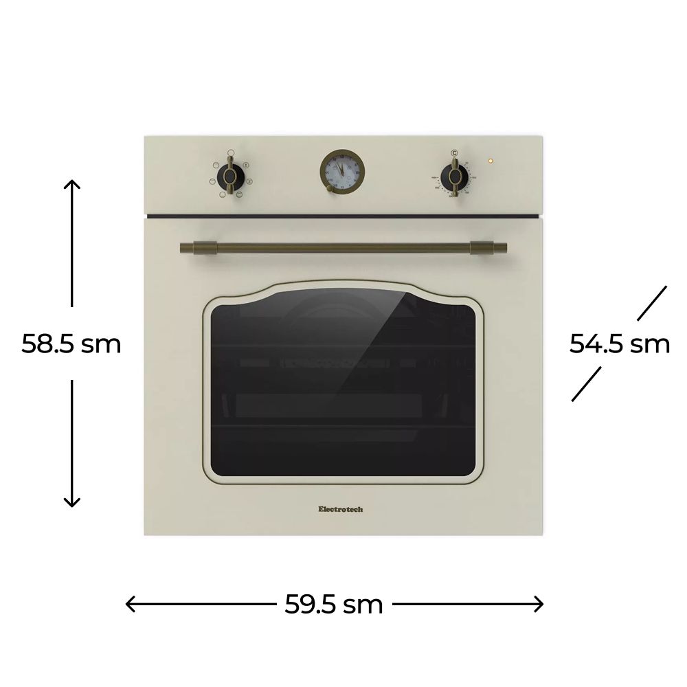 Soba Electrotech Moma F 6020 Krem — Fırın kamerası, Bakı (3)