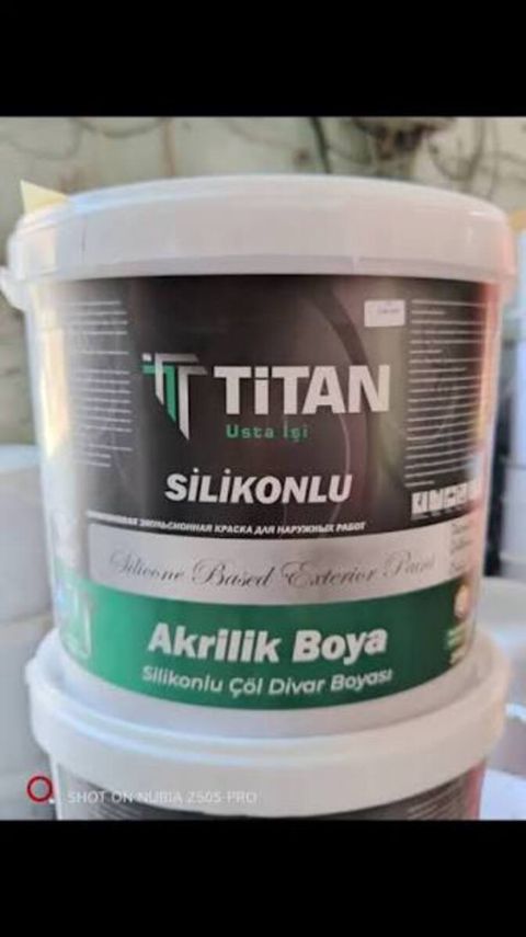 Titan akrillik parlaq silikonlu boya (yaşıl rəng) — Bakı