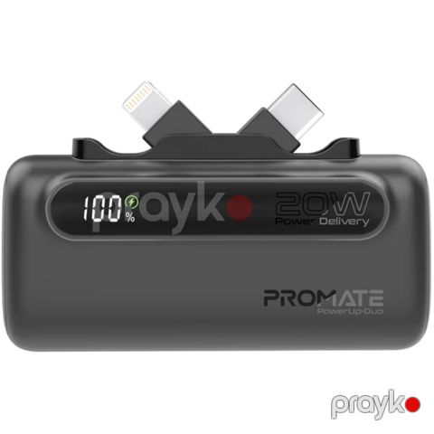 Power Bank Promate PowerUp-Duo 5000 mAh Black — Bakı