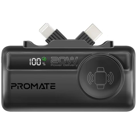 Power Bank Promate PowerUp-Trio 5000 mAh Black — Bakı