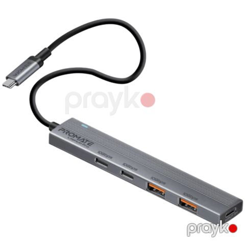 USB Hub Promate USB Type-C Lıtehub-pro Grey — Bakı