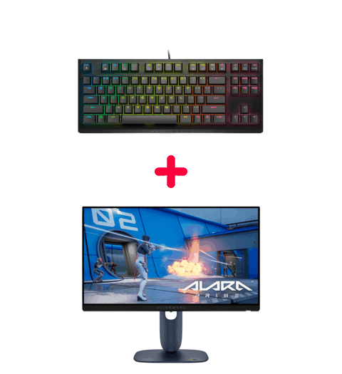 Monitor Dell Alienware 25 AW2525HM + Oyun klaviaturası Dell Alienware AW420K Qwerty — Bakı
