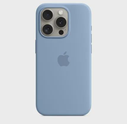 Çexol Apple iPhone 15 Pro Silicone Case with MagSafe - Winter Blue (MT1L3ZM/A) — Çexollər, Bakı