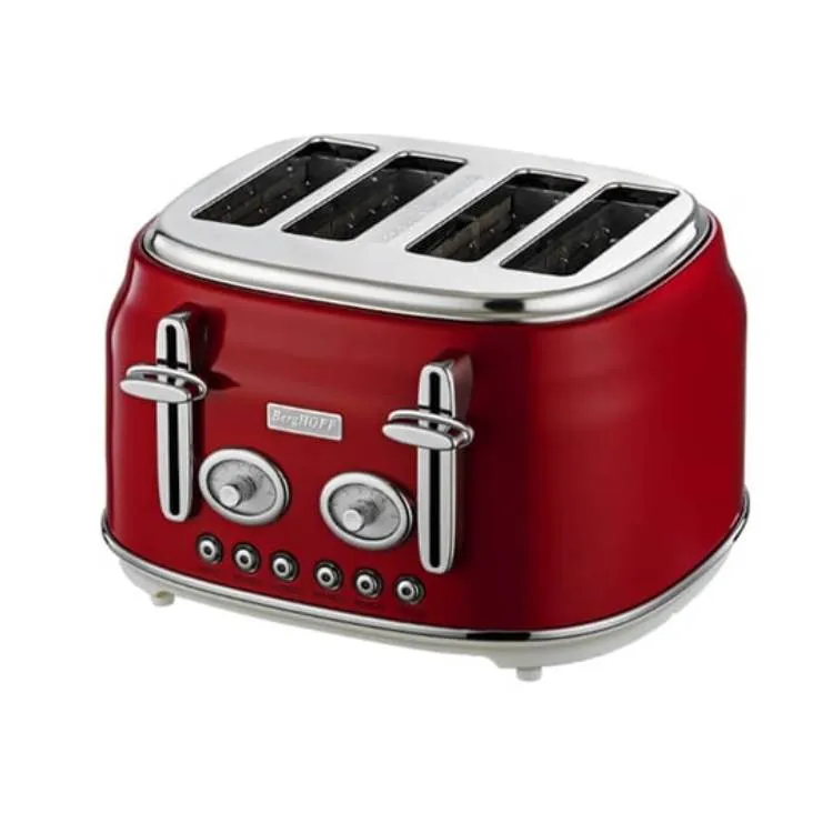 Toster BergHOFF Retro 4-lu Red (8698348036281) — Тостеры и вафельницы