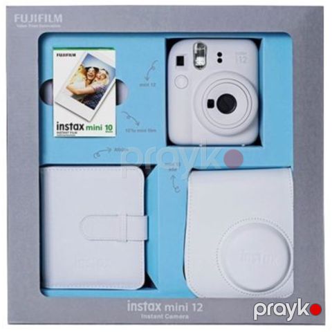 Fujifilm Instax Mini 12 Clay White Bundle Box — Bakı