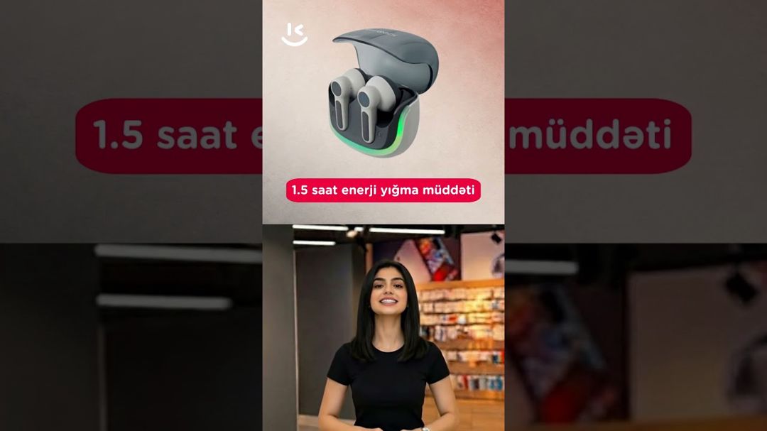 Qulaqlıq Euroacs SM-Vibe 3 ENC AQULAI859116 Gray — Simsiz qulaqlıqlar, Bakı (2)