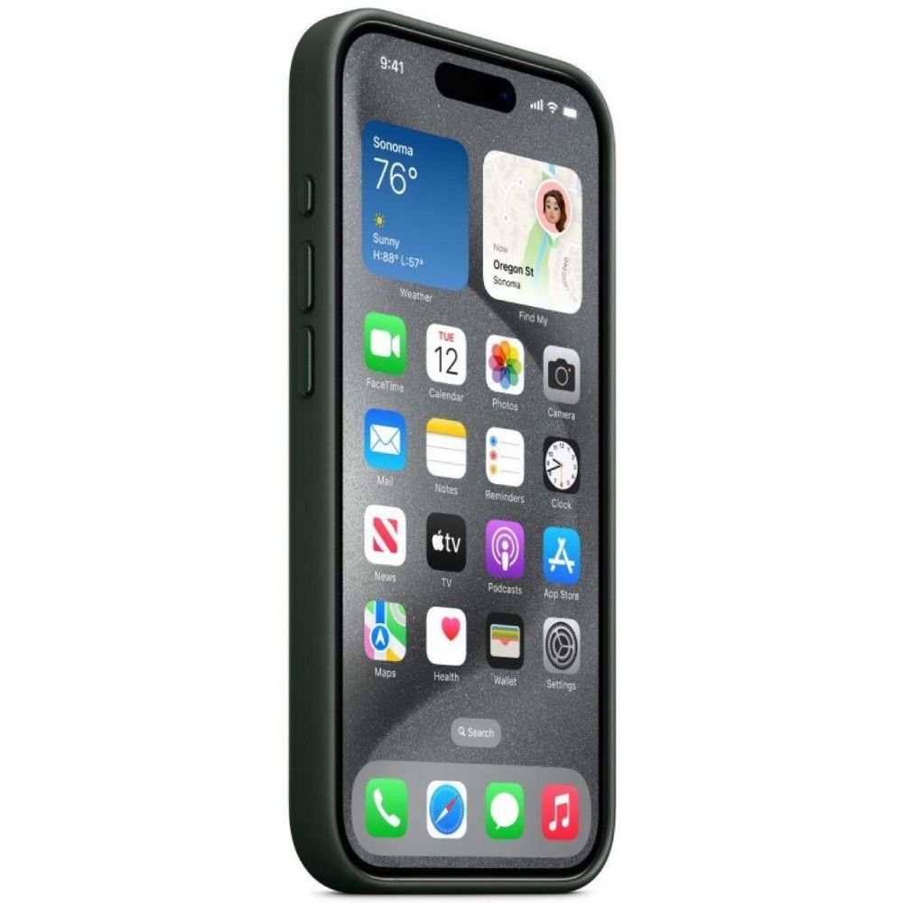 Qoruyucu örtük Apple iPhone 15 Plus FineWoven Case W/MagSafe Evergreen MT4F3ZM/A — Çexollər, Bakı (4)