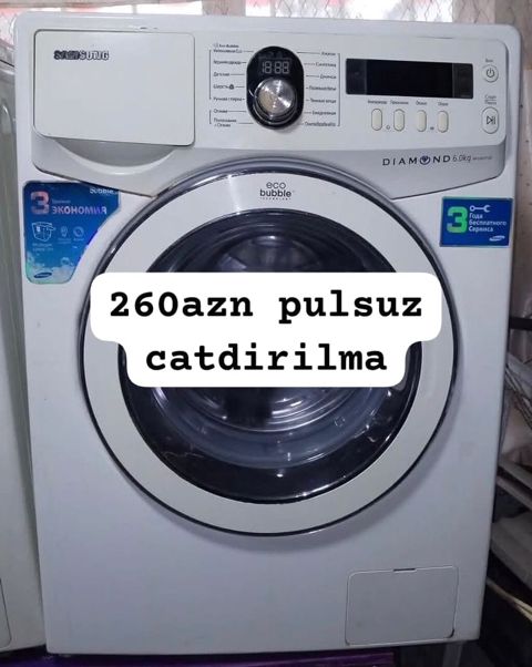 Samsung paltaryuyan maşın – Diamond seriyası, 6 kq yükləmə, Eco Bubble — Bakı