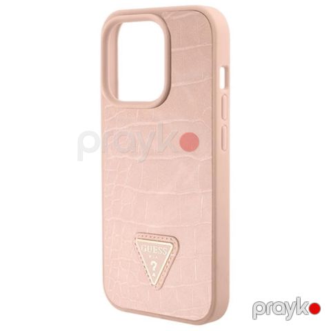 Qoruyucu örtük Guess Croco iPhone 15 Pro Pink GUHCP15LPCRTHCP — Bakı