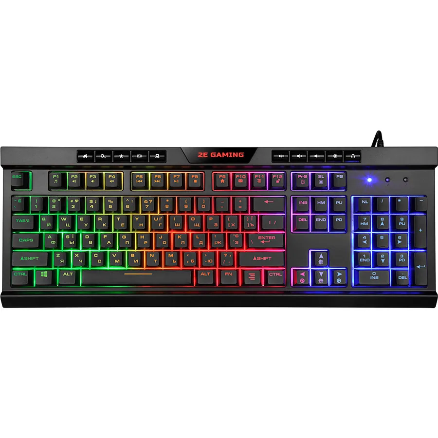 Oyun üçün klaviatura 2E KG300 114key, Usb-a, En/ua/ru, LED, Black (2E-KG300UB) — Keyboards & Mice