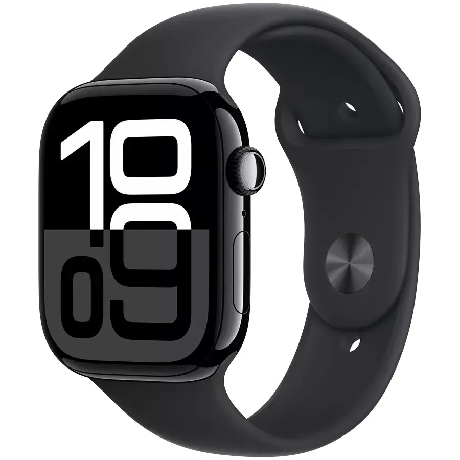 Smart saat Apple Watch Series 10 GPS, 46mm Jet Black Aluminium Case with Black Sport Band - M/L (MWWQ3QI/A)
