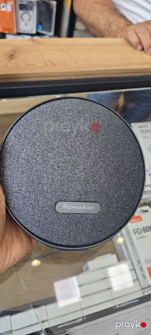 Dairəvi portativ Bluetooth səsgücləndirici - Parça örtüklü ön panel