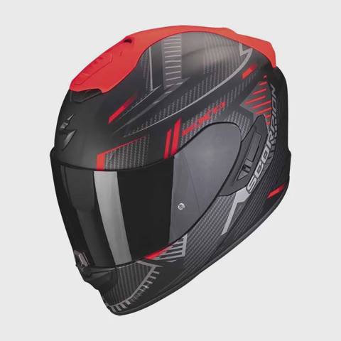 Dəbilqə EXO-1400 evo aır shell matt black-red XL — Мотоэкипировка