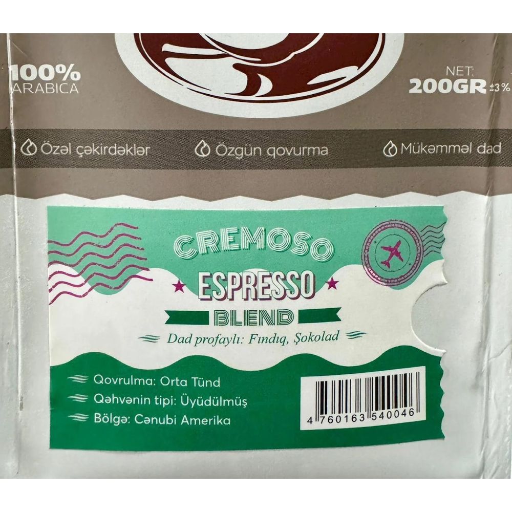 Qəhvə Lokl Cremoso Espresso Blend 200 qr — Mətbəx texnikası, Bakı (3)