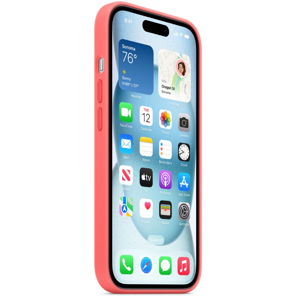 Qoruyucu örtük Apple iPhone 15 Plus Silicone Case W/MagSafe Guava MT163ZM/A — Çexollər, Bakı (4)