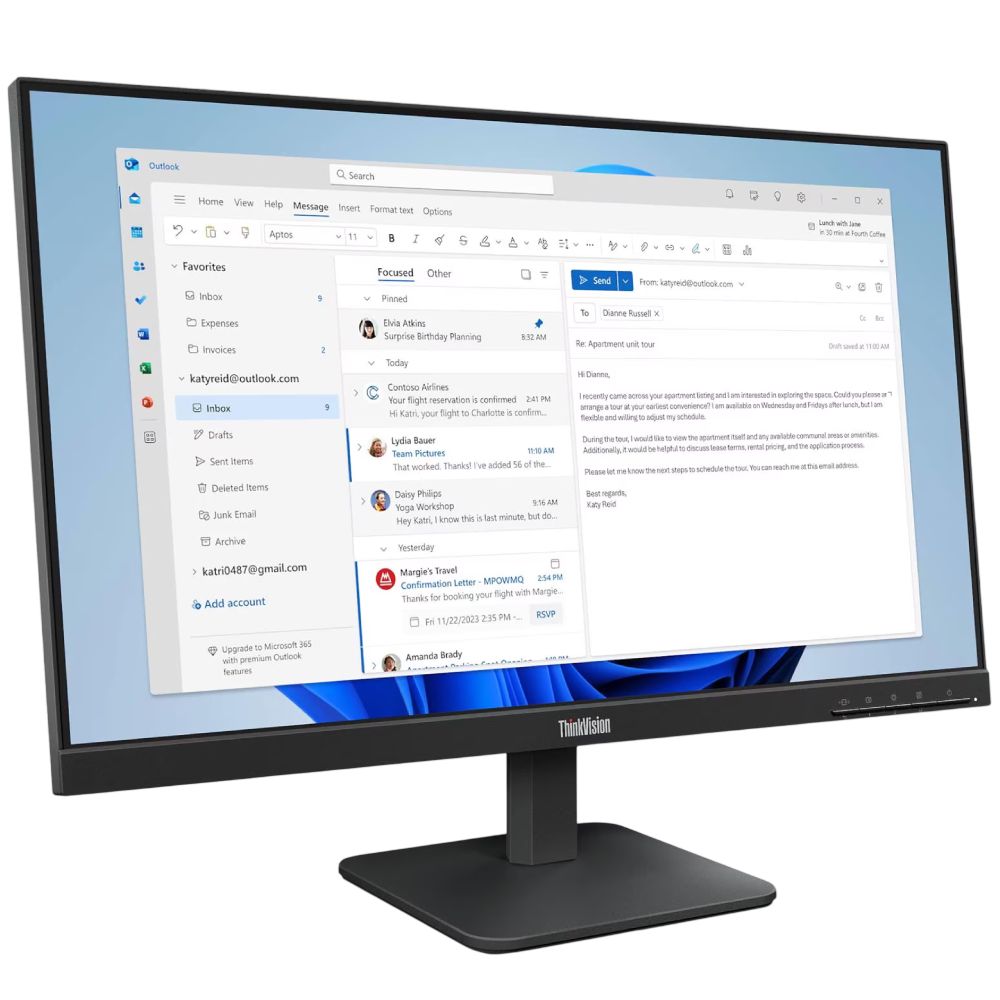 Monitor Lenovo ThinkVision S24-4e (64B5KAT1EU) — Monitorlər, Bakı (2)