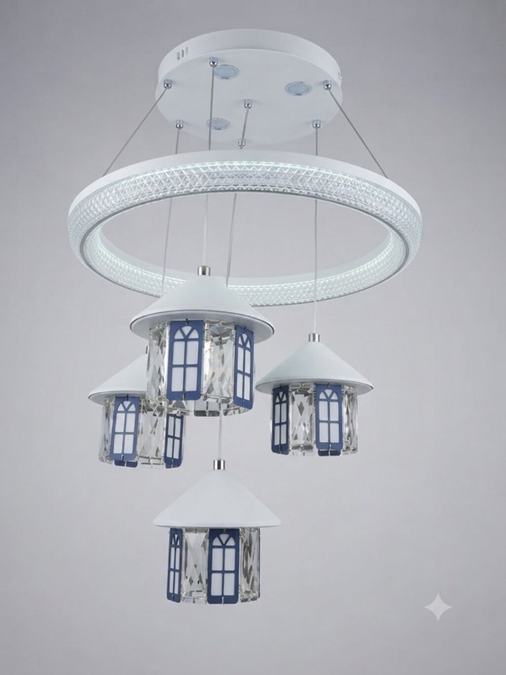 Led Çılçıraq, 4 və daha çox lampa, Metal — İşıqlandırma, Novxanı