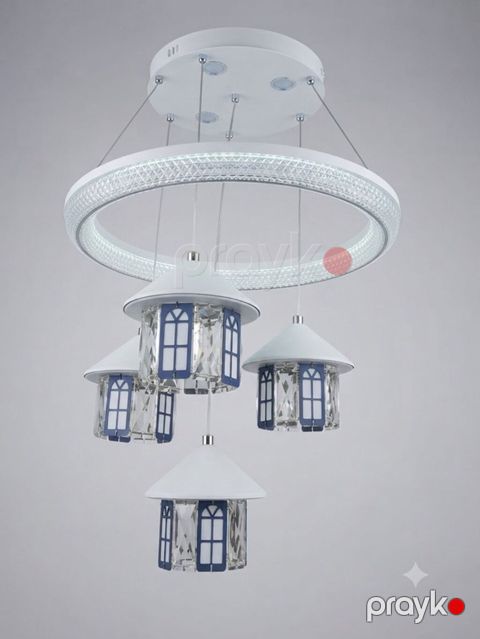 Led Çılçıraq, 4 və daha çox lampa, Metal