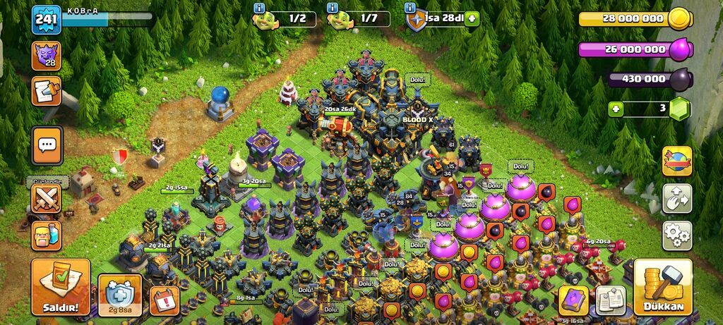 Clash of Clans hesabı – yüksək səviyyəli inkişaf etmiş kənd və klan — Mallar, Bakı (4)