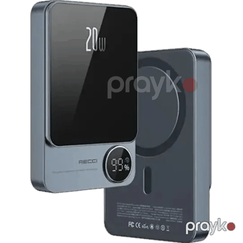 Recci Matrix RPB-W15 Wireless 5000 mAh Gray — Bakı