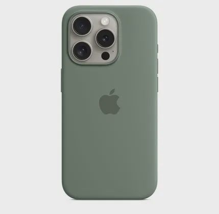Çexol Apple iPhone 15 Pro Silicone Case with MagSafe - Cypress (MT1J3ZM/A) — Çexollər, Bakı