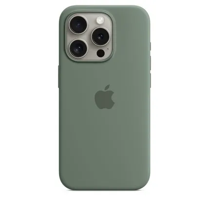 Çexol Apple iPhone 15 Pro Silicone Case with MagSafe - Cypress (MT1J3ZM/A) — Bakı