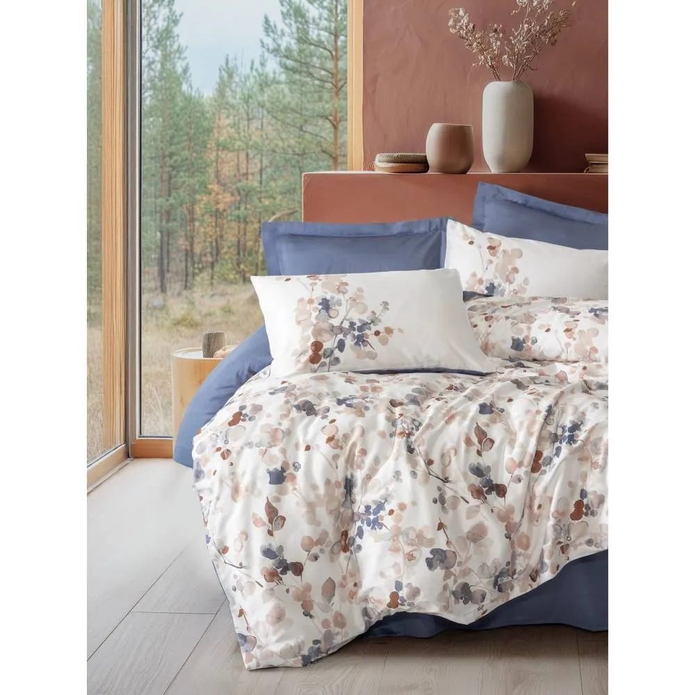 Yataq dəsti Cotton Box Nebulae İndigo Satin, Family, İki nəfərlik (8680108085189) — Постельное белье