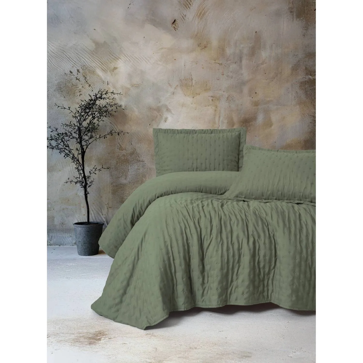 Yataq örtüyü dəsti Cotton Box Serra Niva, iki nəfərlik, Adaçayı (8680108083208) — Bakı