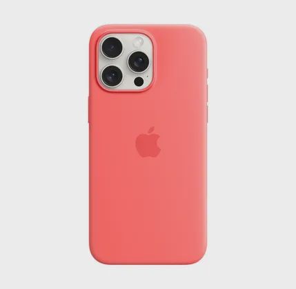 Çexol Apple iPhone 15 Pro Max Silikon Case with MagSafe - Guava (MT1V3ZM/A) — Çexollər, Bakı