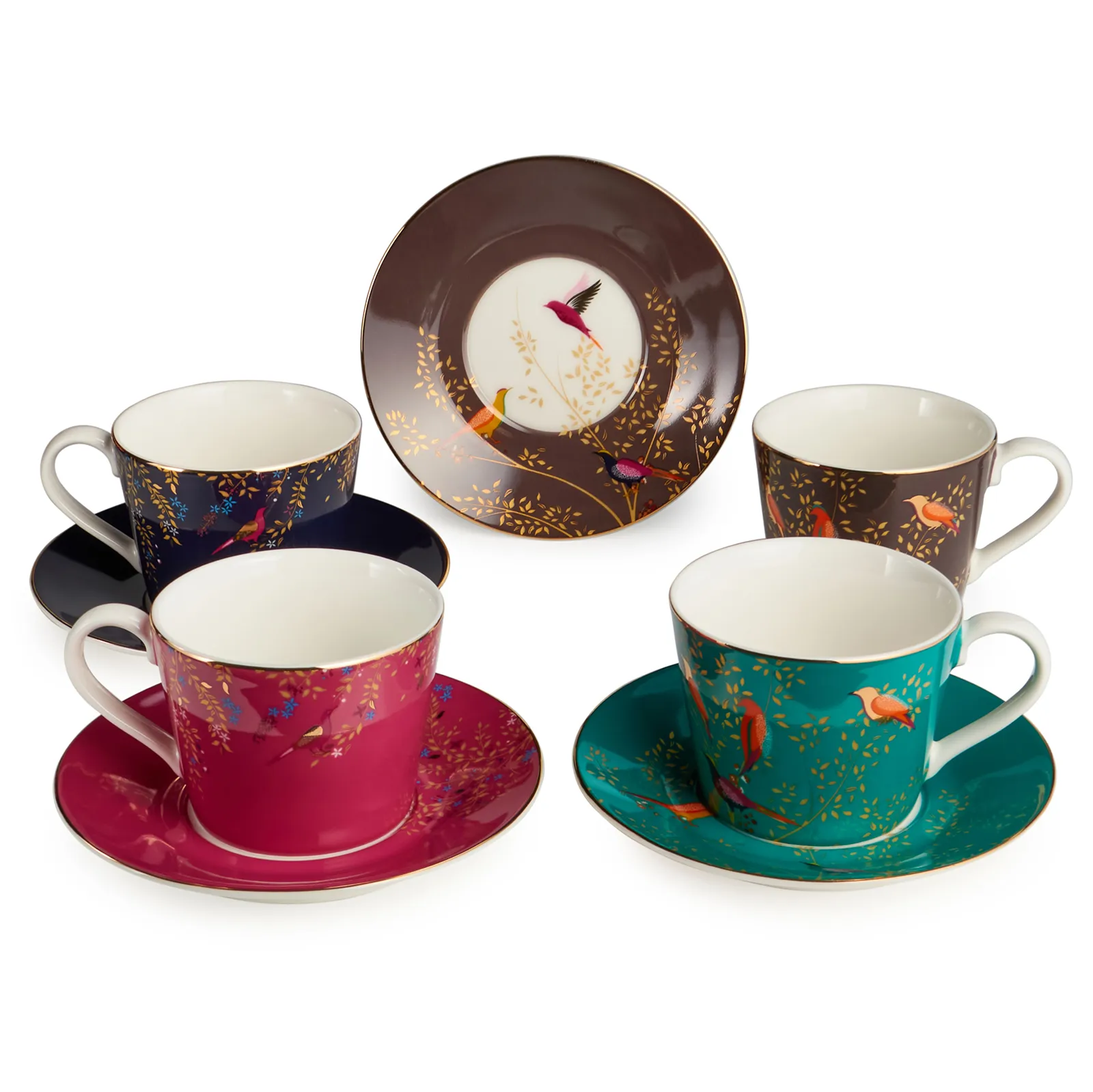 Çay dəsti Lefard Golden Birds, farfor, 4 nəfərlik 8 parça, 220 ml (419-130) — Dining tableware
