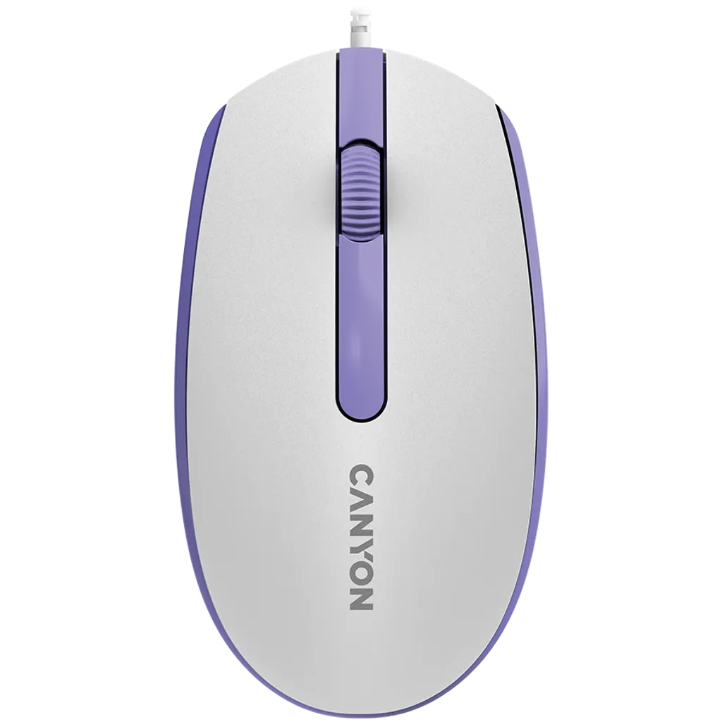 Kompüter siçanı Canyon M-10 with a Smooth Sliding Effect, White Lavander(CNE-CMS10WL) — Keyboards & Mice