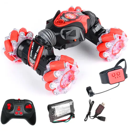 Car Twist Stunt Car Weishengda CV8818-86A Toys Watch Induction RC Red — Bakı