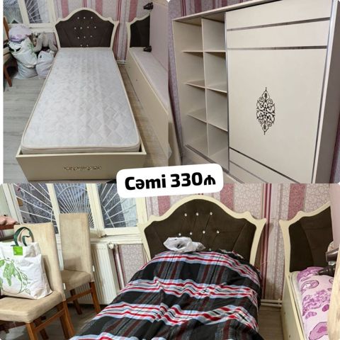 İki eded bazali matrasli kravat. Dolab. 330azn hamisi bir yerde ünvan — Bakı