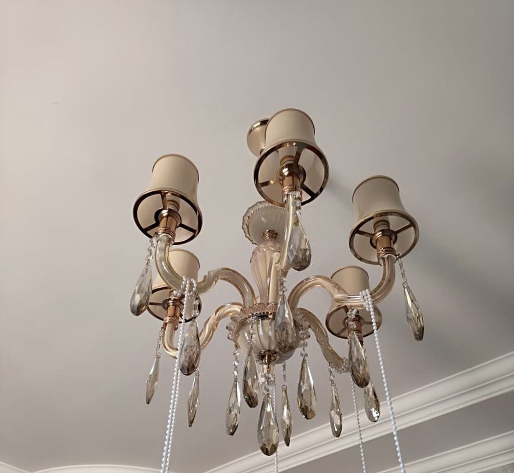 Çılçıraq, 6 lampa, Xrustal — İşıqlandırma, Novxanı