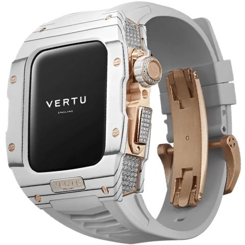 Smart saat Vertu Watch H1 SW-WD-004-02-HW Stainless Steel RG White Rubber — Bakı