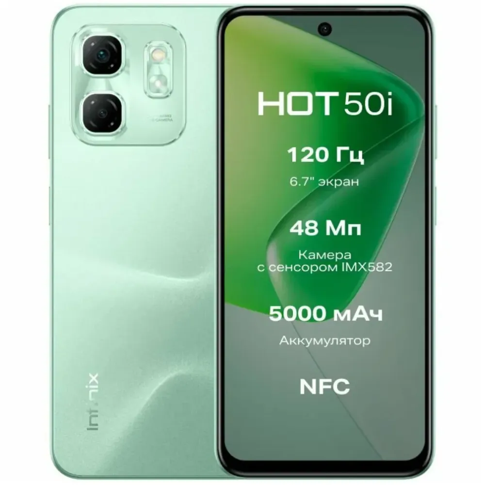 Smartfon Infinix HOT 50i 4GB/256GB Sage Green — Bakı