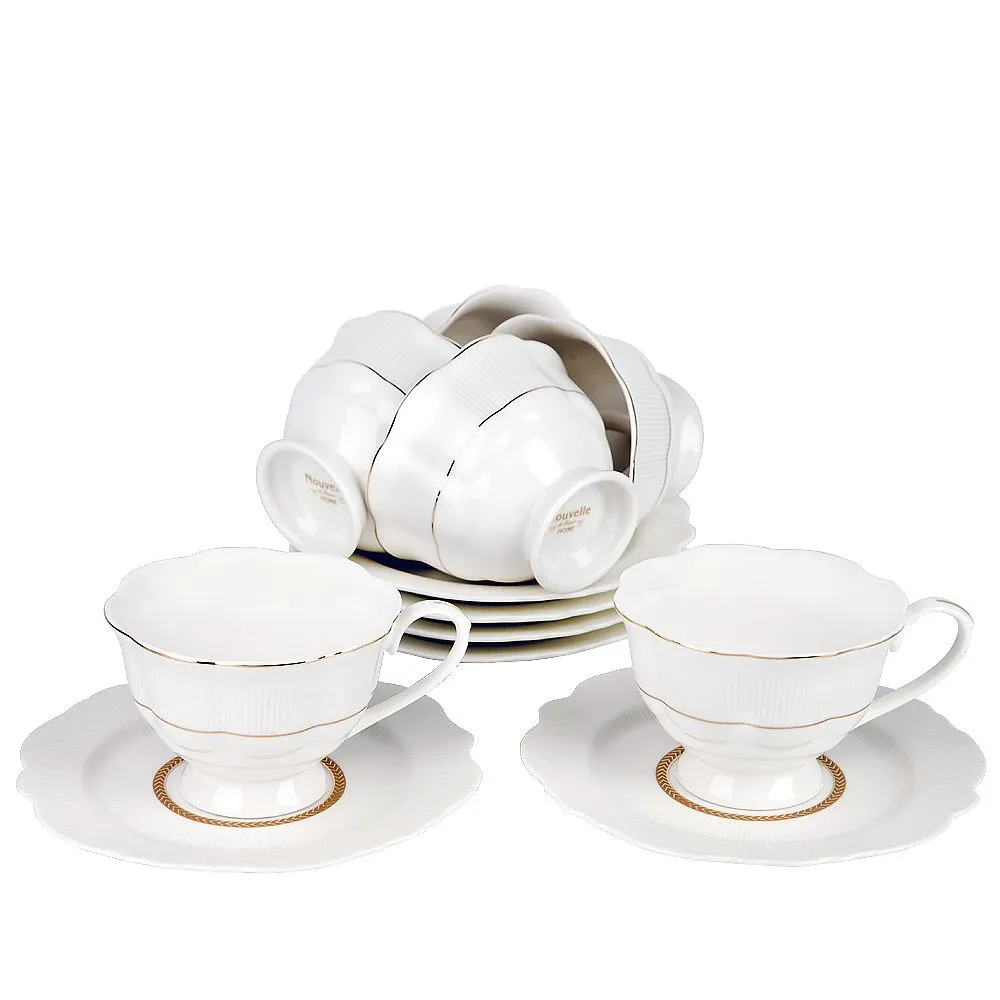 Çay dəsti Nouvelle Home White chic 6 nəfərlik 12 parça (970019) — Dining tableware