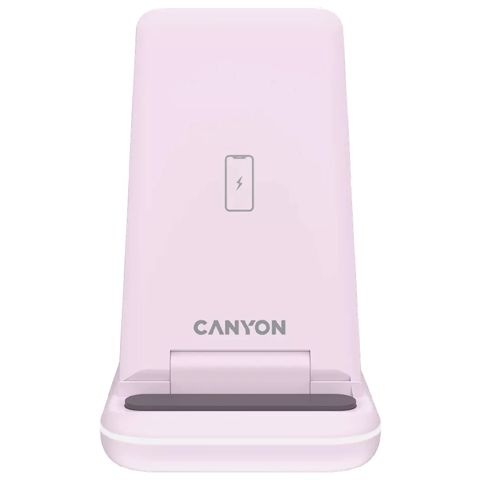 Simsiz enerji toplama cihazı Canyon Wireless Charger 3 in 1 Pink CNS-WCS304IP — Bakı