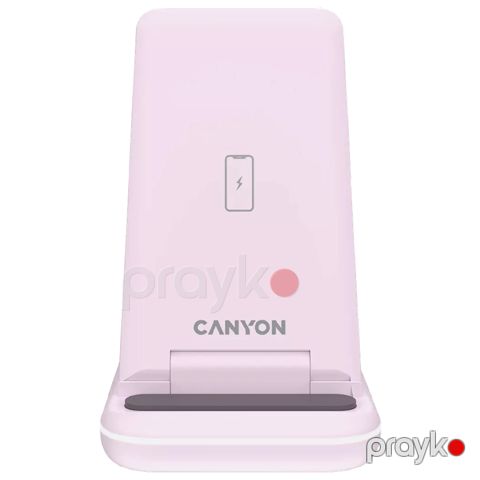 Simsiz enerji toplama cihazı Canyon Wireless Charger 3 in 1 Pink CNS-WCS304IP — Bakı