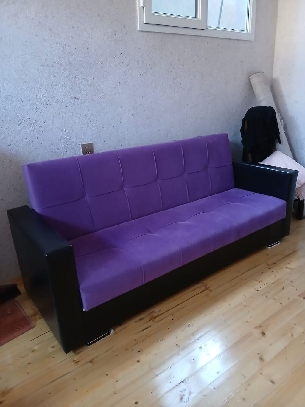 Bənövşəyi rəngli, müasir dizaynlı divan.alti bazali ela vezyetde — Mebel, Xırdalan (2)