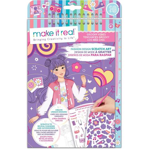 Bloknot Make it Real Fashion Design Scratch Art Groovy Vibes 3211MR / 695929032111 — Bakı