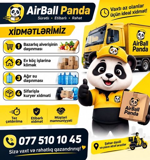 AirBall Panda – sürətli, etibarlı və rahat daşınma xidməti Xidmətlər — Bakı