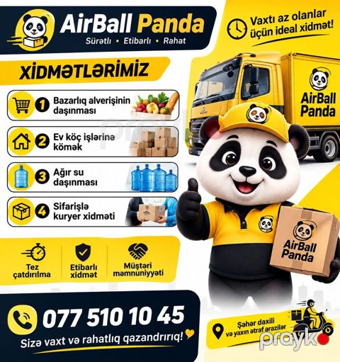 AirBall Panda – sürətli, etibarlı və rahat daşınma xidməti Xidmətlər — Bakı
