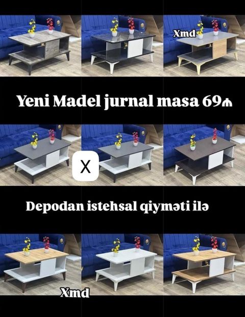 Dördbucaq masa, Açılmayan, Təkərsiz, Teksturalı laminat — Bakı