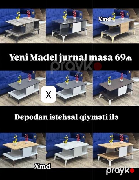 Dördbucaq masa, Açılmayan, Təkərsiz, Teksturalı laminat — Bakı