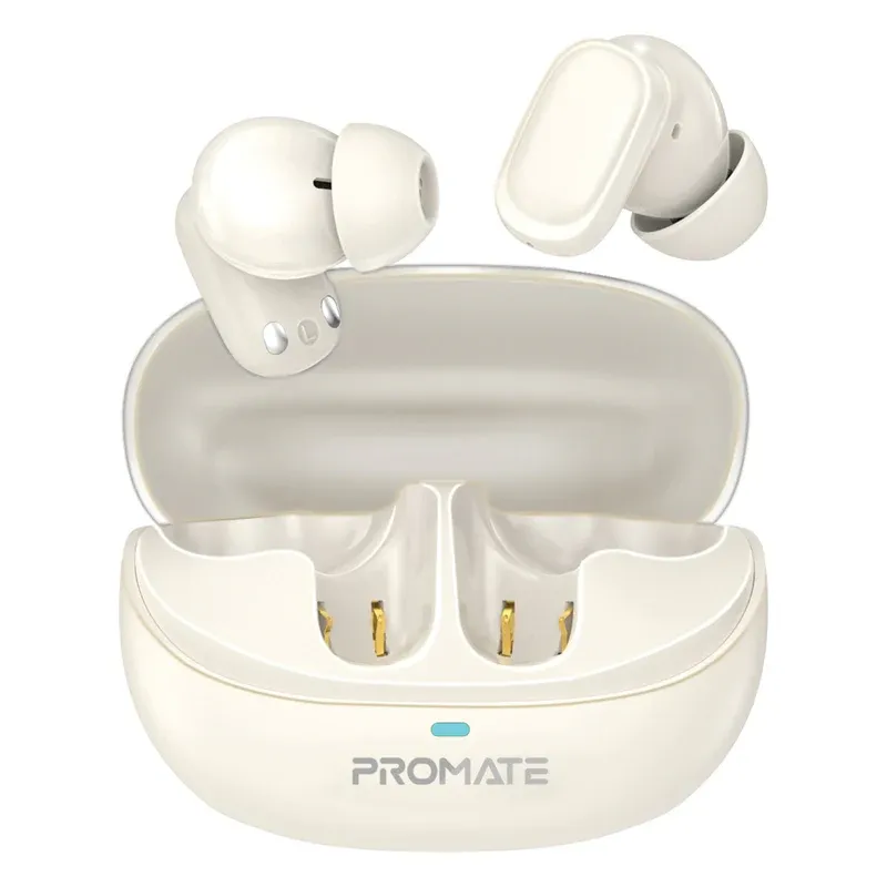 Simsiz qulaqliq Promate Lush-Pro TWS Bluetooth v5.4, ağ (Lush-pro.whıte) — Bakı
